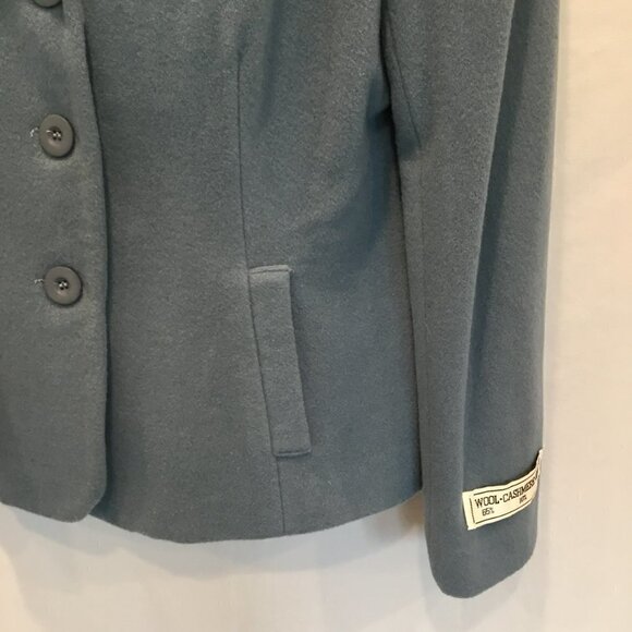 Bridgetown Collection NWT Blazer Women's Size 6 Petite Light Blue Wool Fitted - Picture 5 of 7